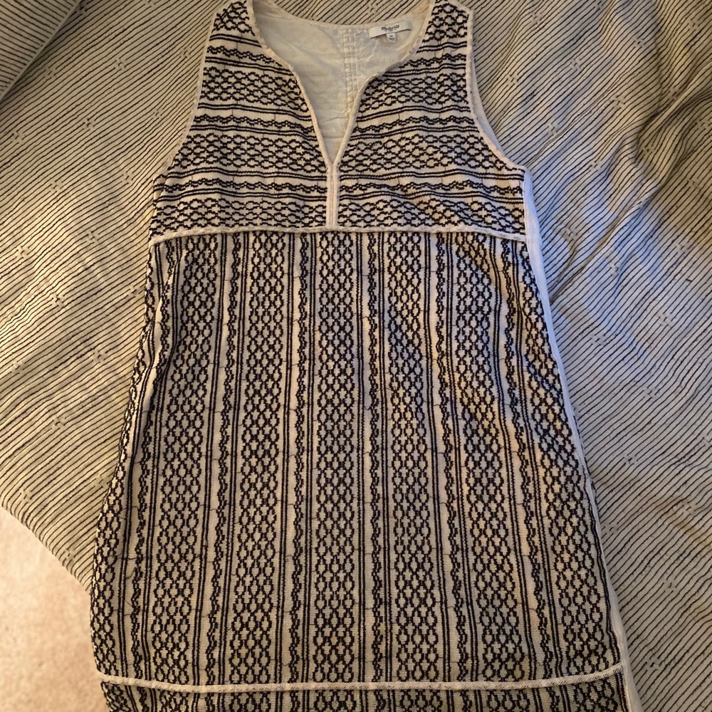 Black and White Madewell Tidal Wave Dress